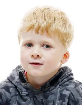 Serious blond boy Stock Photos