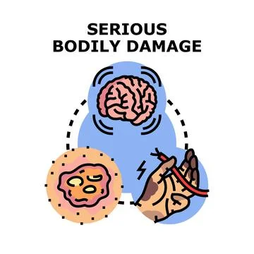 Serious bodily damage concept vector illustration Stock Illustration