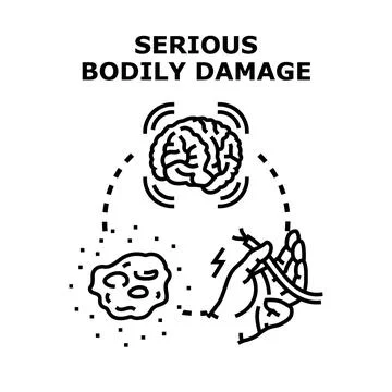 Serious bodily damage concept vector illustration Stock Illustration