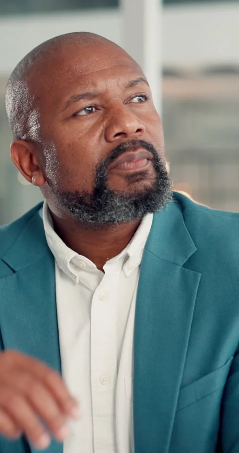 Serious, business man and thinking in office for funding solution, investment Stock Footage 319826174