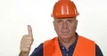 Serious Construction Worker Wearing Helmet Job Complete Done Make Thumbs Up 4k or 4k+ Resolution