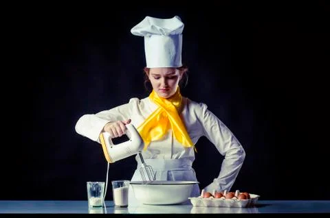 Serious cook Stock Photos