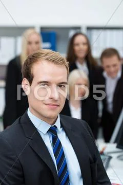 Serious dedicated young businessman Stock Photos