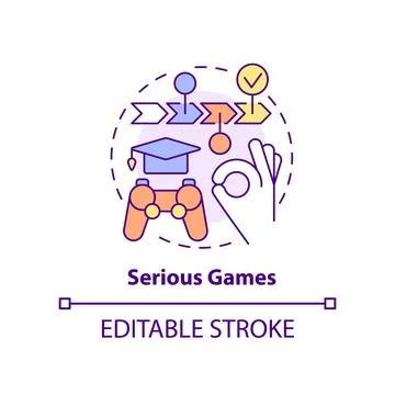 Serious games concept icon Stock Illustration