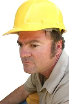 Serious Hard Hat Worker Stock Photos