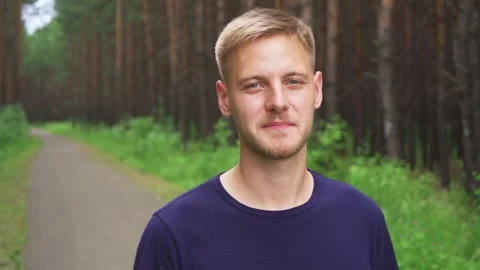 The serious look of a man. Stock Footage 221397792