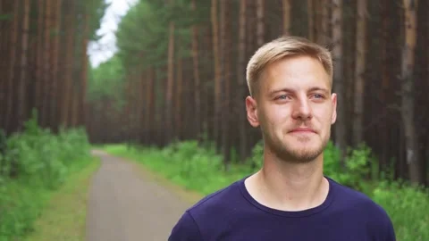 The serious look of a man. Stock Footage 221399004