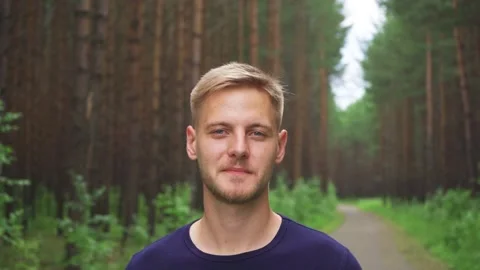 The serious look of a man. Stock Footage 221399088