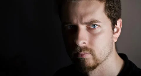 Serious looking man Foto stock