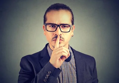 Serious man asking for privacy Stock Photos