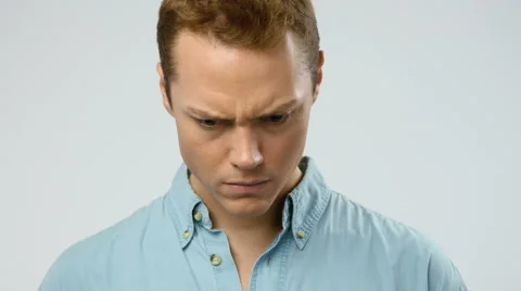 Serious man close up Stock Footage 42240250