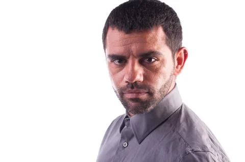 Serious man looking to camera Stock Photos