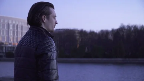 Serious man's face Stock Footage 73919659