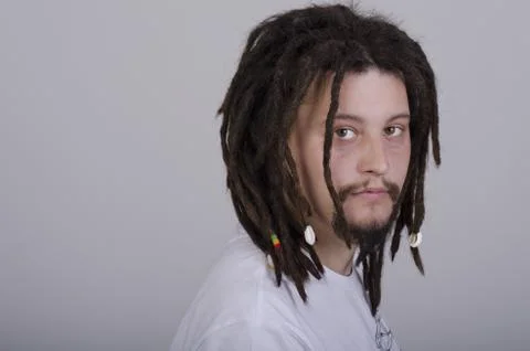 Serious rasta guy Stock Photos