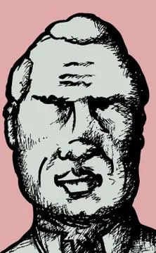 Serious senior man Stock Illustration