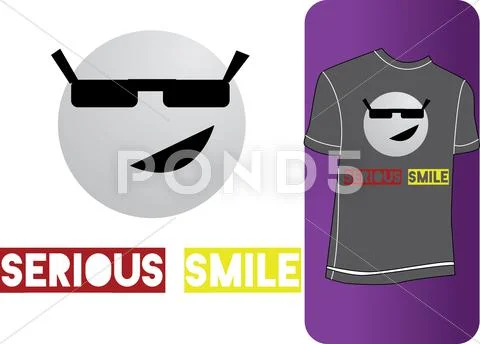 Serious smile Stock Illustration