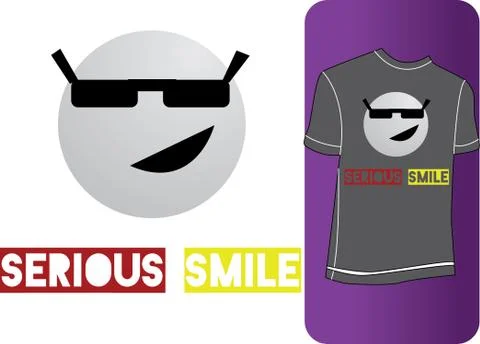 Serious smile Stock Illustration