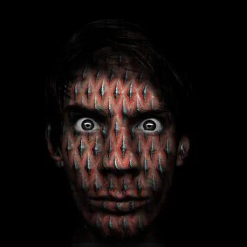 Serious stare Stock Illustration