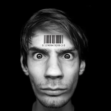 Serious stare Stock Illustration