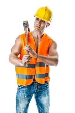 Serious worker Stock Photos