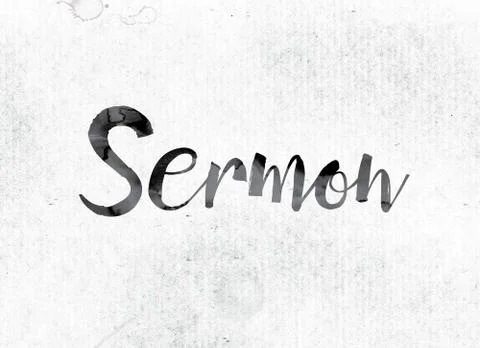 Sermon Concept Painted in Ink Stock Illustration