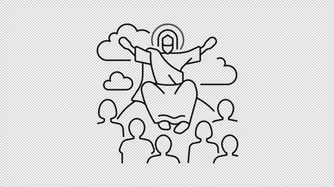 Sermon on mount line animation Stock Footage 267693824