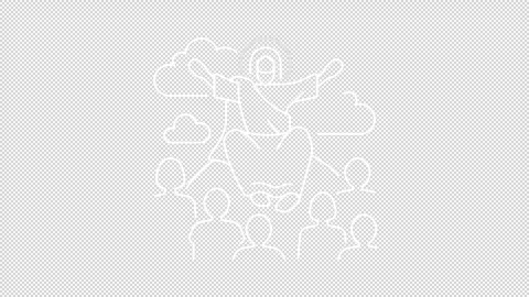 Sermon on mount white line animation Stock Footage 276529431