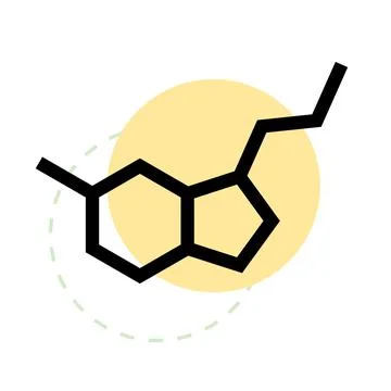 Serotonin formula icon 스톡 일러스트