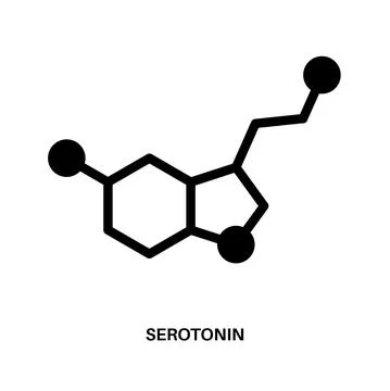 Serotonin formula icon 스톡 일러스트