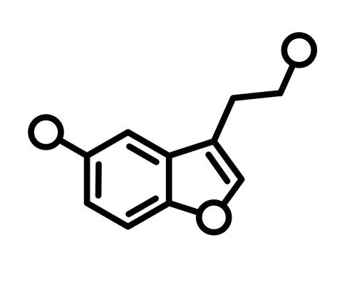 Serotonin formula icon 스톡 일러스트