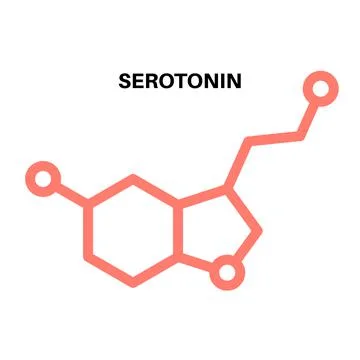 Serotonin formula icon 스톡 일러스트