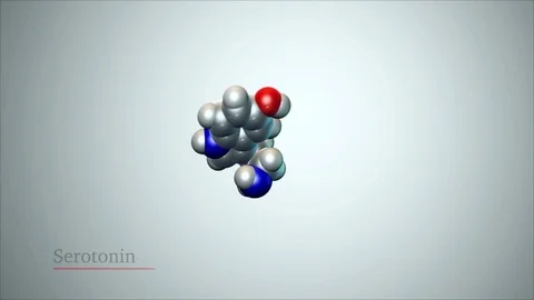 Serotonin Molecule Stock Footage 73344078