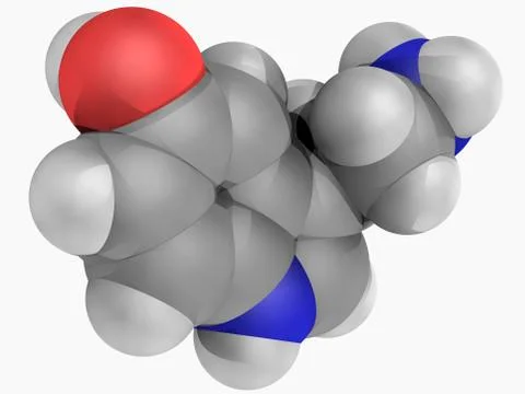 Serotonin molecule Stock Illustration