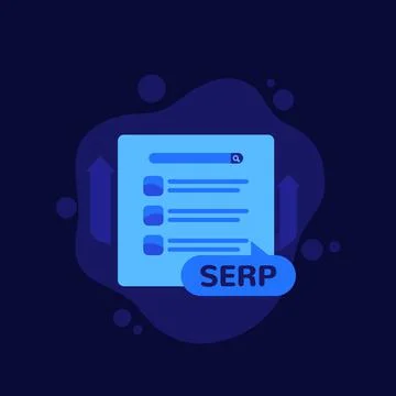 SERP and seo optimization flat icon Stock Illustration