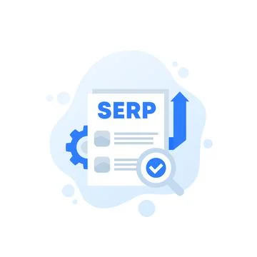 SERP icon, seo optimization vector 스톡 일러스트