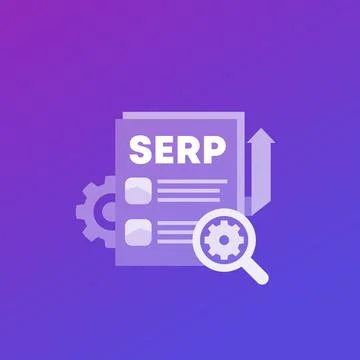 SERP icon, SEO optimization vector concept Stockillustratie