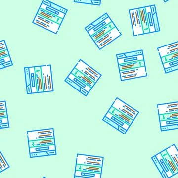 Serp search engine results page vector seamless pattern Stock Illustration