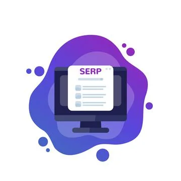SERP, seo optimization vector icon Illustrazione stock