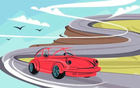 Serpantine landscape in vector Stock Illustration