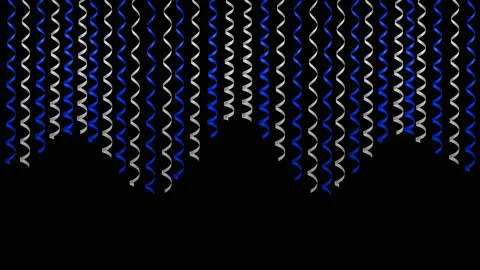 Serpantine silver and blu  4K Stock Footage 89005323