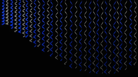 Serpantine silver and blu wave 4K Stock Footage 89005575