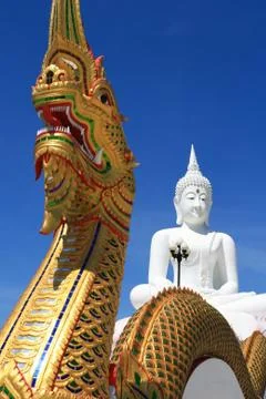 Serpent and buddha Stock Photos