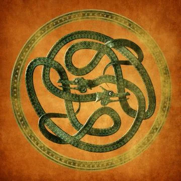 Serpent celtic knot Stock Illustration