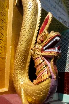 Serpent Deity - Mt Popa Buddhist Temple - Myanmar Stock Photos