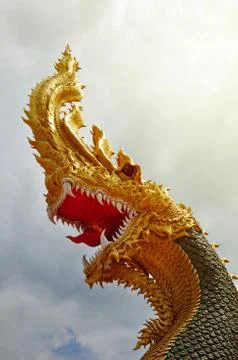 The serpent king Statue Foto stock