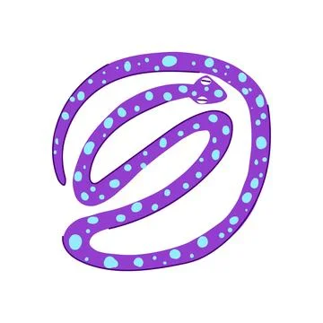 Serpent snake oriental cartoon vector illustration Illustration