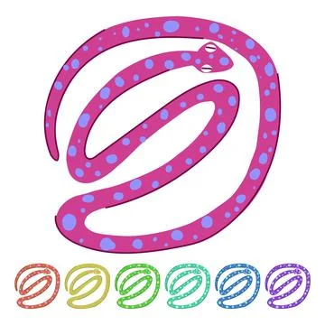 Serpent snake oriental vector cartoon graphic Stock Illustration