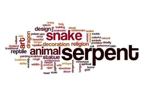 Serpent word cloud Stockillustratie