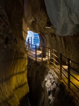 Serpentine in cave Stock Photos