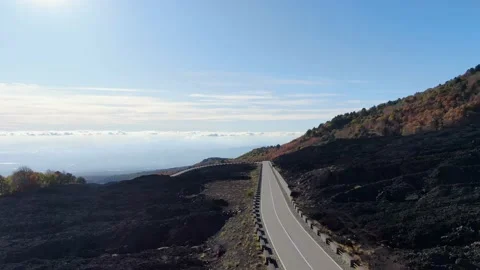 Serpentine to Mount Etna, Sicily Stock Footage 166647765